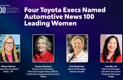 4 líderes de Toyota, entre las 100 mujeres más destacadas de la industria automotriz en Norteamérica 01200525