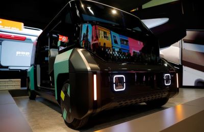 Un concepto eléctrico M.Vision 2GO se exhibe en el stand de Hyundai Mobis en el Centro de Convenciones de Las Vegas para el Show Internacional de Electrónica de Consumo 2022 en Las Vegas, Nevada, EE. UU., 05 de enero de 2022.