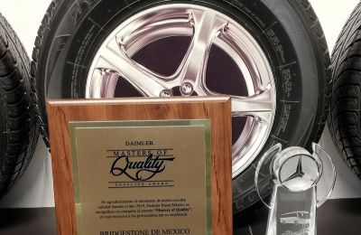 Bridgestone recibió el Masters of Quality Supplier Award por sobrepasar los estándares de calidad, tecnología y desempeño.