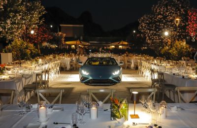 LAMBORGHINI LOUNGE VUELVE A PORTO CERVO: PRESENTACIÓN DEL NUEVO HURACÁN EVO RWD SPYDER CON LA EXCLUSIVA CENA `COLOURS AND STARS BY MAURO COLAGRECO´