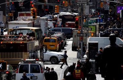 Fotografía de archivo del tráfico en Times Square en Nueva York, EE. UU. 01 220822