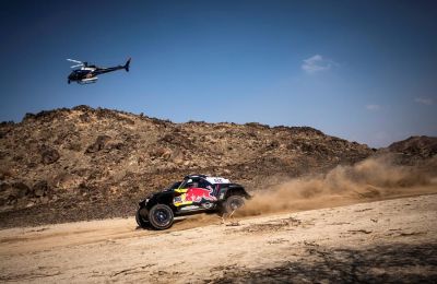 El español Carlos Sainz (X-Raid JCW Team) durante el prólogo del rally Dakar 2021 disputado en Jeddah, Arabia Saudí, este 2 de Enero de 2021. 