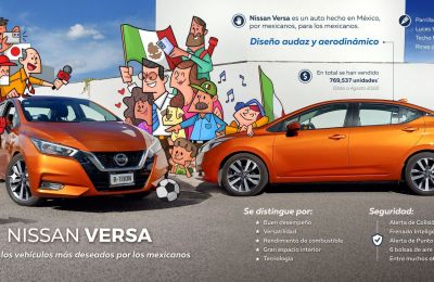 Nissan Versa es orgullosamente producido en México en la planta de Aguascalientes A1. 01 130922