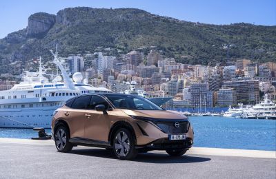 Nissan Ariya debuta en la vía pública por las calles de Mónaco.