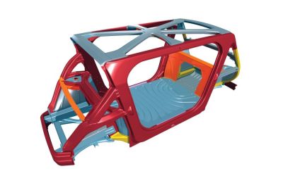 La estructura de carrocería abierta de una sola caja sin pilar B de Steel E-Motive proporciona una apertura de puerta más amplia para facilitar el ingreso, el acceso para discapacitados y el uso de carga. 01 101023