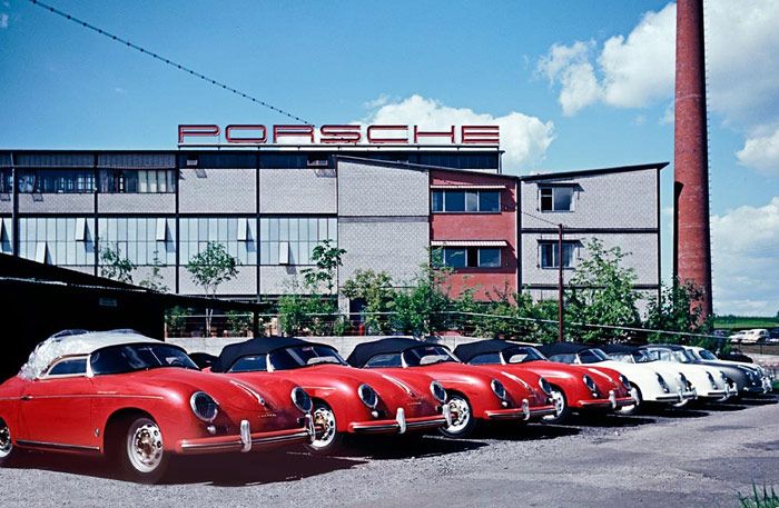 La Planta 2 de Porsche en Zuffenhausen en 1957.