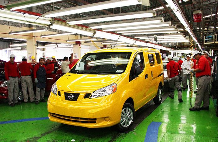 Producción en la planta de la NV200.
