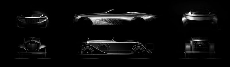 Rolls-Royce revela Droptail Coachbuild Roadster bocetos de diseño 02 210823