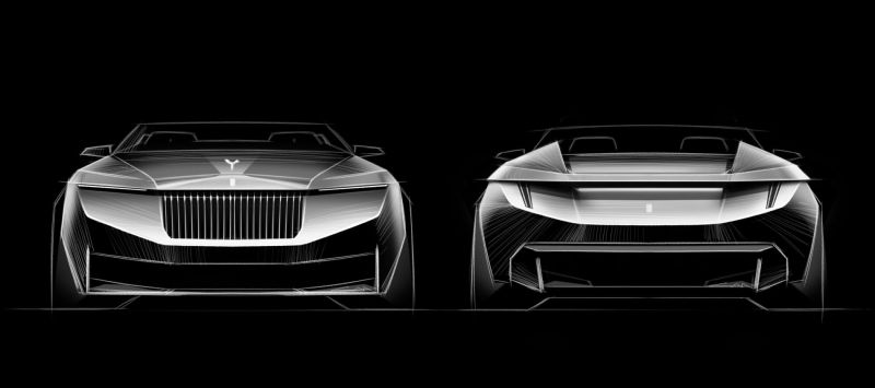 Rolls-Royce revela Droptail Coachbuild Roadster bocetos de diseño 01 210823