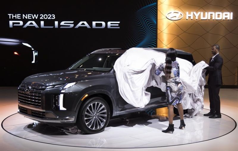 El Hyundai Palisade 2023 se presenta durante el Auto Show de Nueva York 2022 en Nueva York, este 13 de abril de 2022. 