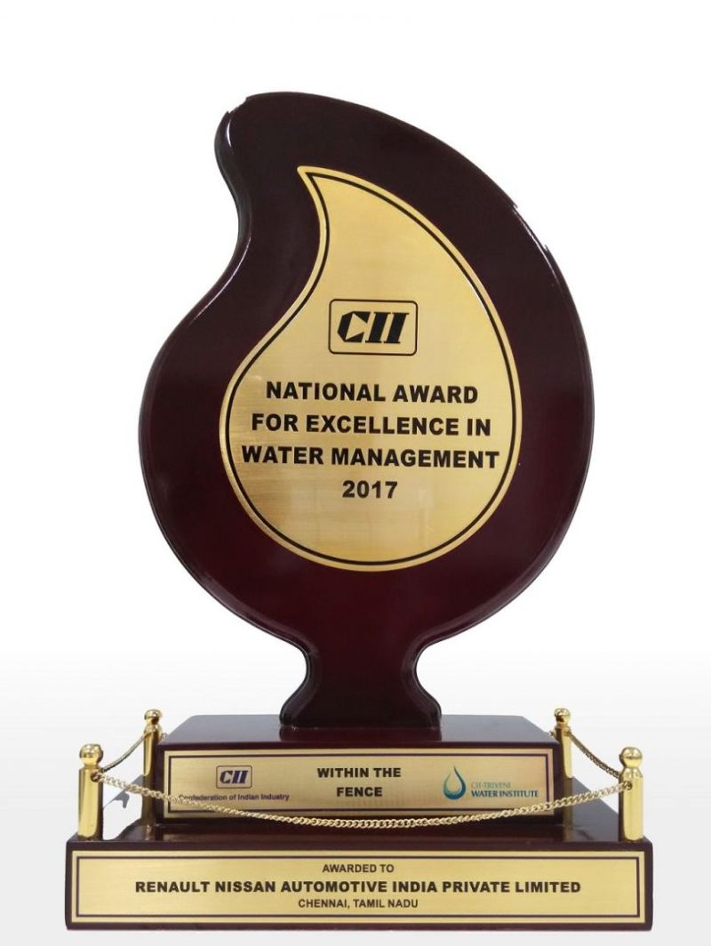 En 2017, la planta de Chennai fue reconocida por la Confederación de Industrias de la India por la calidad de su sistema de gestión de recursos hídricos. 01 230322