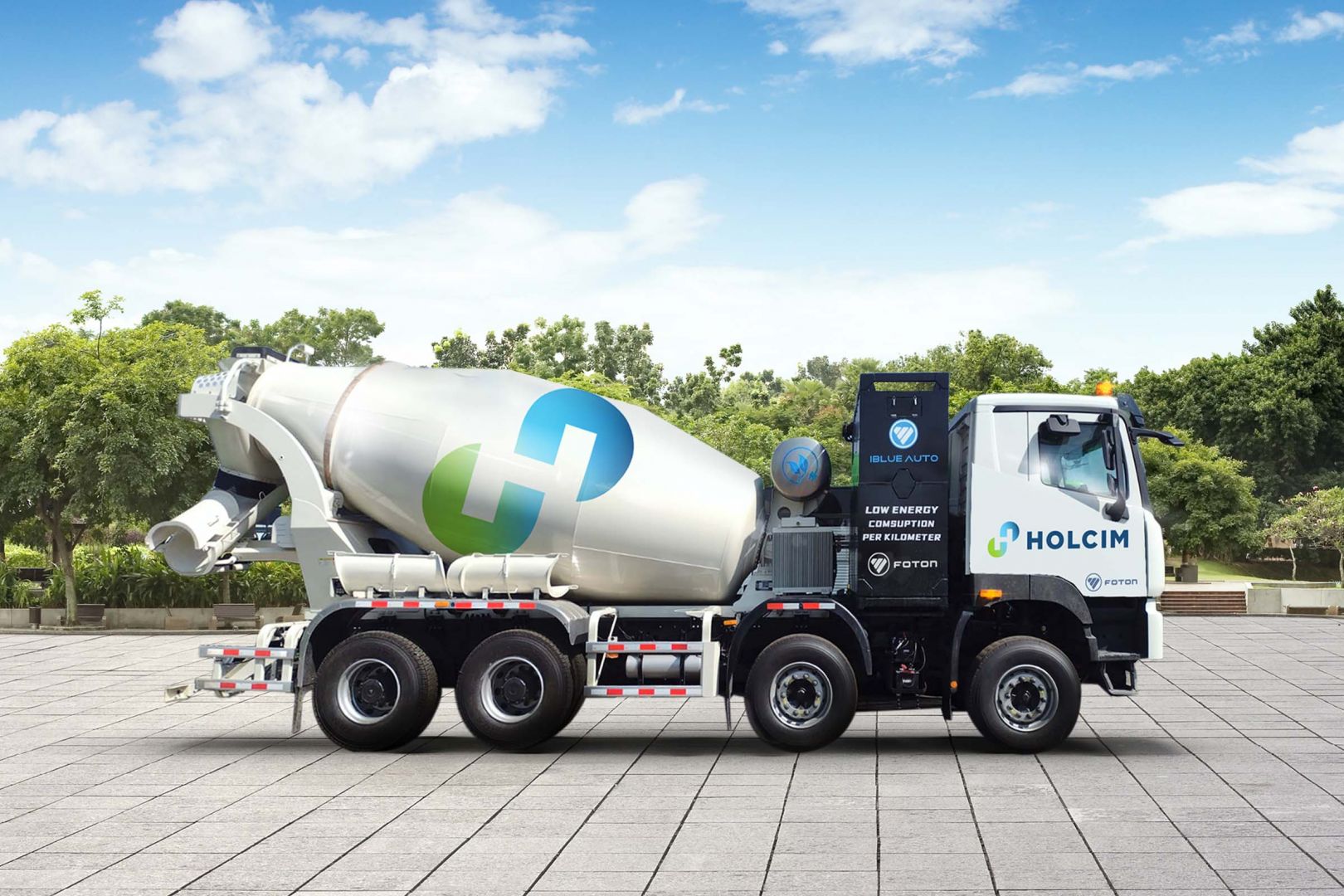 Holcim Mexico’s first electric concrete mixer truck in South America on PortalAutomotriz.com